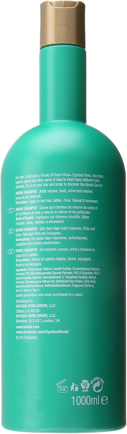 Hayashi Hinoki Volumizing Shampoo, 33.8 Oz. - Image 3