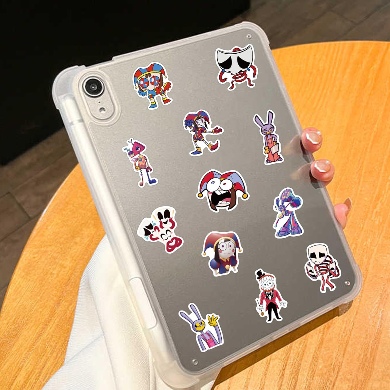 EDLMKM 56 pcs The Amazing Circus Stickers, Cute Stickers Pack, Waterproof Vinyl Sticker Decals, for Laptop, Skateboard, Water Bottles, Computer, Phone, Guitar, Vinyl Decals for Kids, Toddlers, Teens, — view 4