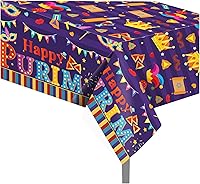 Vista 30 de CC HOME 1 Pack Train Plastic Tablecloth 54 x 87 Inch Long Rectangular Table Cover for Buffet,Birthday Party Holiday Dinner,Picnic or Tablecloth for