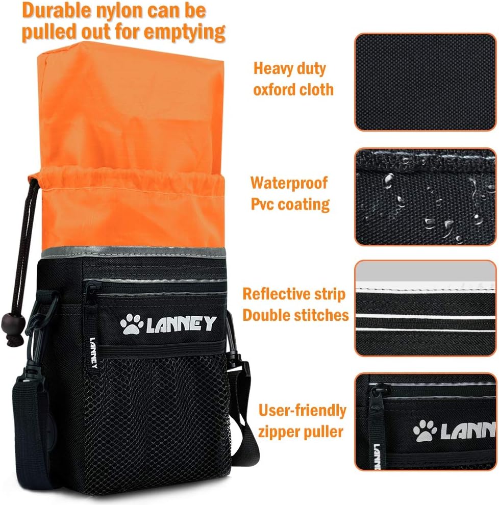 Dog Treat Pouch Pet Training Bag for Small to Large Dogs Treat Tote Carry Kibble Snacks Toys for Training Reward Walking Metal Clip - Image 3