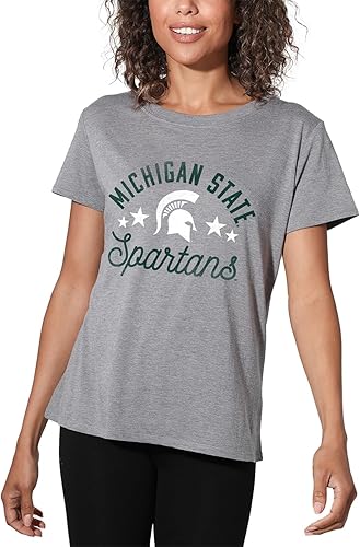 Miniatura 402 de Colección oficial de camisetas sueltas para mujer, diseño de mascota desgastada universitaria, jaspeado atlético