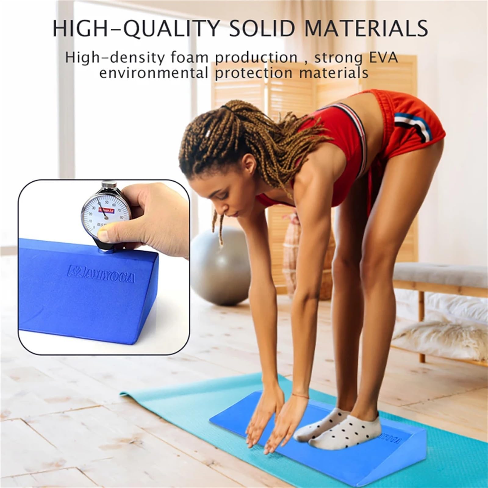 Blocchi yoga Esercizio Pilates Tavola inclinata Blocco squat leggero Polso Supporto for la parte bassa della schiena for attrezzature da palestra for esercizi