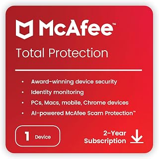 McAfee Total Protection 2024 | 1 Device, 2 Years | Antivirus Internet Security Software | Password Manager & Dark Web Moni... Price In India