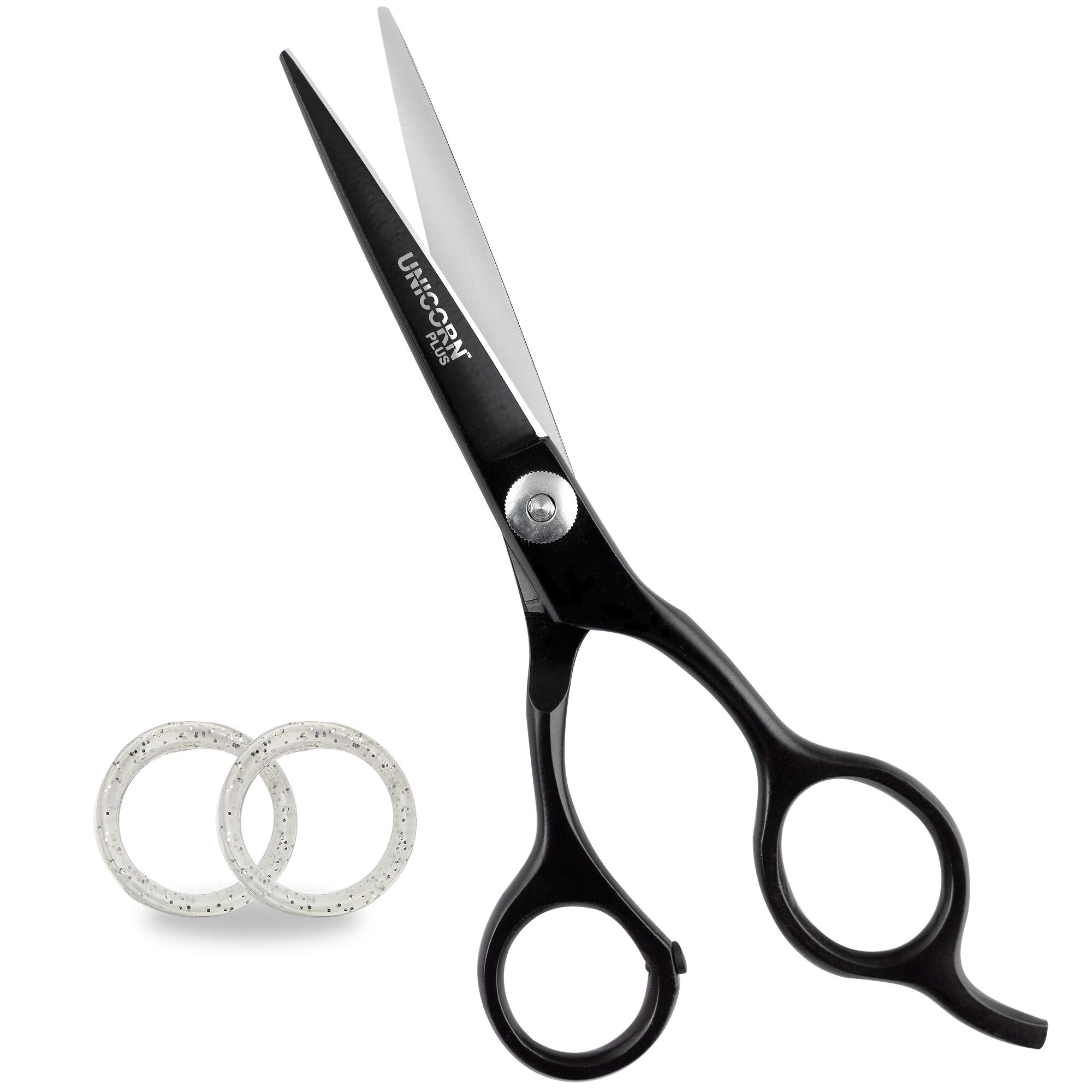 Professional Hairdressing Scissors Deep Black 6.0 Inch Hair Cutting
