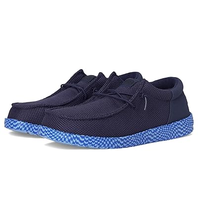 Hey Dude Kids Wally Funk Warped Geo (Little Kid/Big Kid) Boys Shoes Navy/Blue