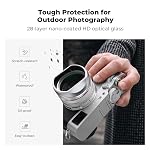 K&F CONCEPT Black Diffusion 1/4 Kit de filtre avec capot et bouchon de lentille, Compatible avec Fujifilm X100VI X100V X100F X100T X100S X100 Caméra, Soft Glow Cinematic x100vi Accessoires pour filtres - argent