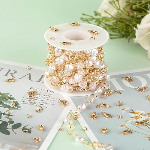 Miniatura 48 de KYUNHOO 16.4 Feet Gold Plated Chain for Jewelry Making Black Rhinestone Bead Chain with Jump Rings and Lobster Clasps Jewelry Craft DIY Decoration