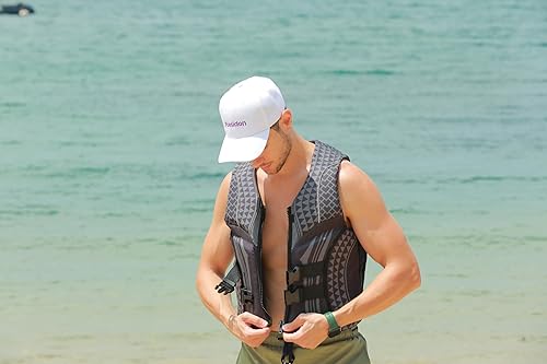 Miniatura 5 de Chaleco salvavidas con estampado geométrico, cremallera frontal, hebillas ajustables