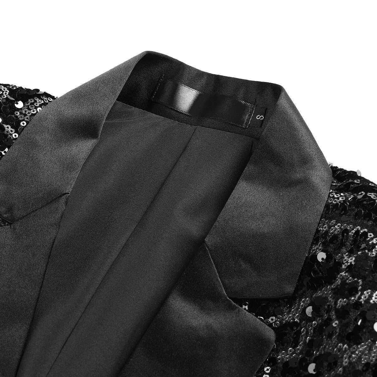 Allthemen Blazer Homme à Paillettes Casual Veste de Smoking Slim Fit Dorés pour Soirée