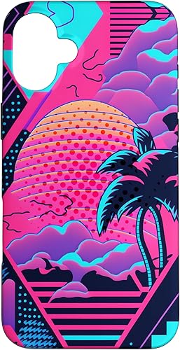 Miniatura 23 de iPhone 16 Retro Vaporwave Vibes - Funda para amantes de la nostalgia de la música de los años 90