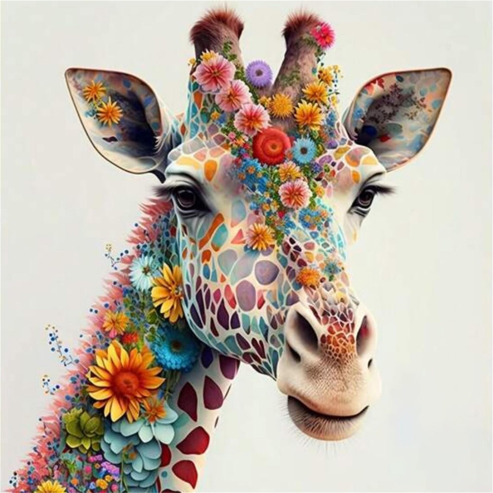 Nznanchu Women's Giraffe Diamond Painting Kit For Adults,5D Diamond Art Kits For Beginner,Gem Art,Crystal Kits Round Drill For Home Wall Decor Gifts,,Men (Giraffe)