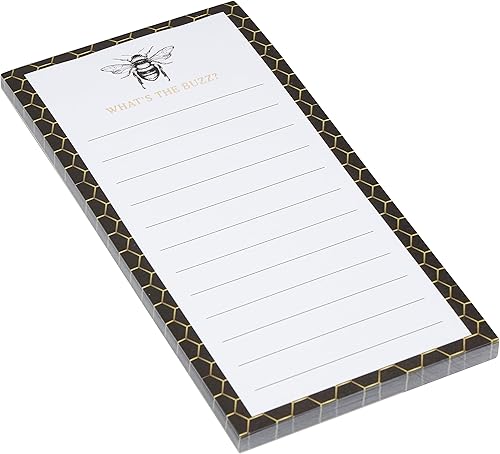 Miniatura 5 de C.R. Gibson Bloc magnético de lista de notas de Honeycomb Hive 'What's The Buzz' (CM1-25361)
