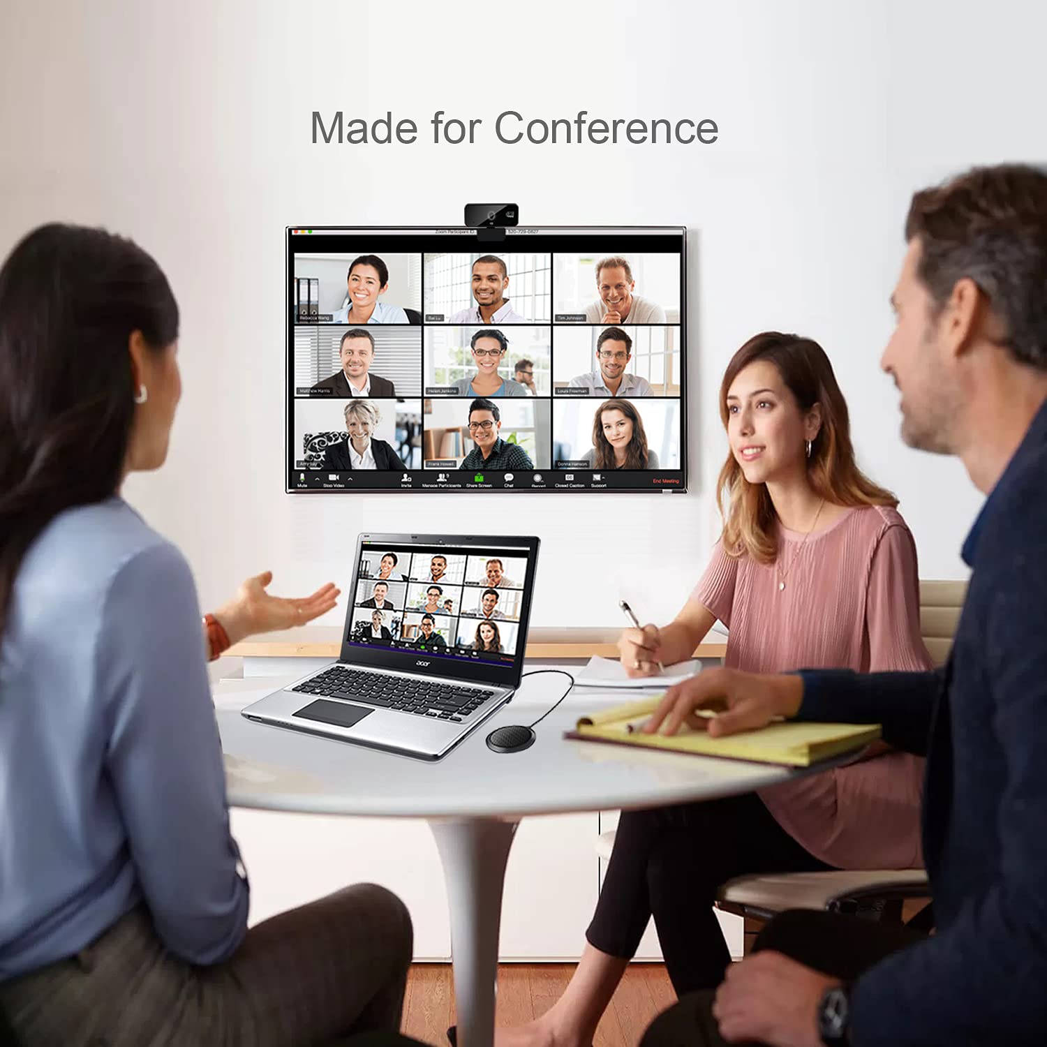 Adesso Xtream M3 - Microfono da tavolo USB omnidirezionale per riunioni e videoconferenze
