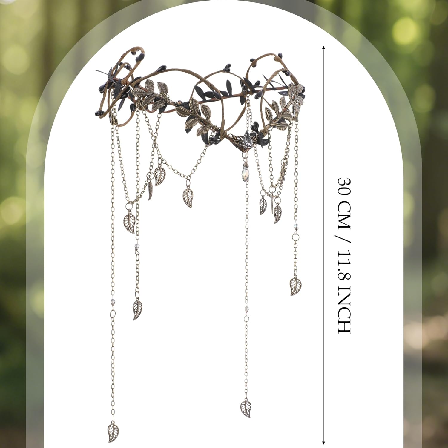 MOSTORY Medieval Elf Headpiece for Women - Viking Fairy Crown with Tassel for Renaissance Renfaire Accessories Cosplay - Image 7