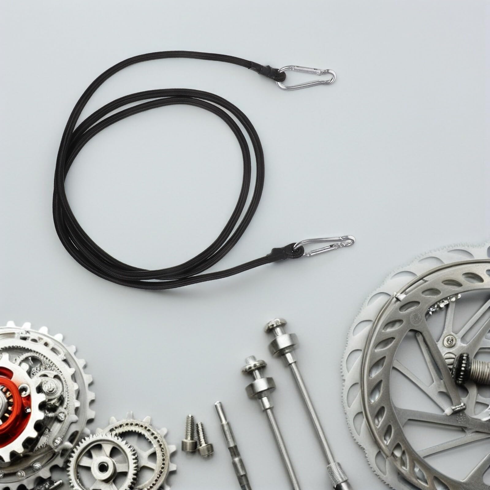 Lot de 4 Sangles Élastiques d’Arrimage pour Motos Tout Usage 2 Mètres – Sangles à Bagages avec Crochets Antidérapants en Caoutchouc Résistant – Multi-Usages pour Porte-Vélos