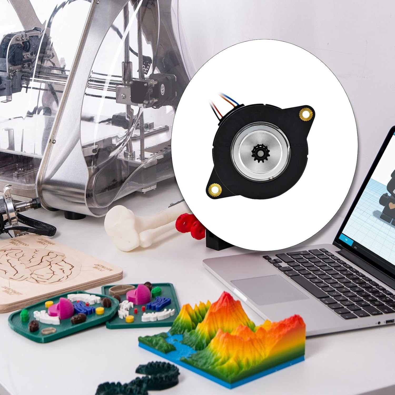 押出機モーター 12 歯ギア円形ステッパー K1C プリンタ押出機交換部品低ノイズ