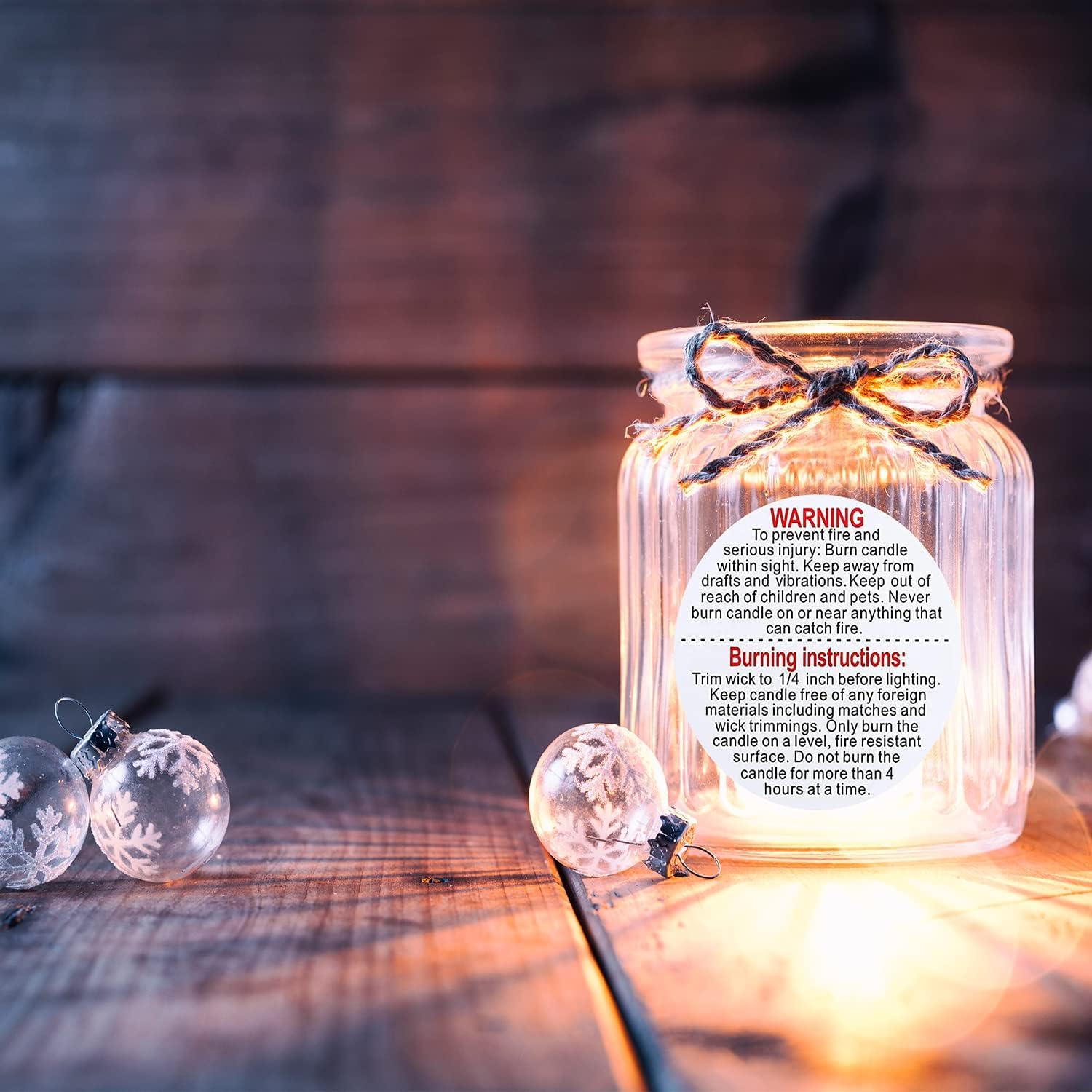 FirstTry Candle Warning Stickers I White Circular Safety Sticker I Waterproof, Easy to Peel I Round Label for Candle Making DIY Candle Jars Container and Tins – 500 Pcs (1 Inch) - Image 7 thumbnail