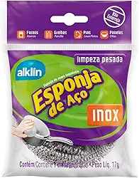 Esponja de Aço Inox (Palha), Alklin