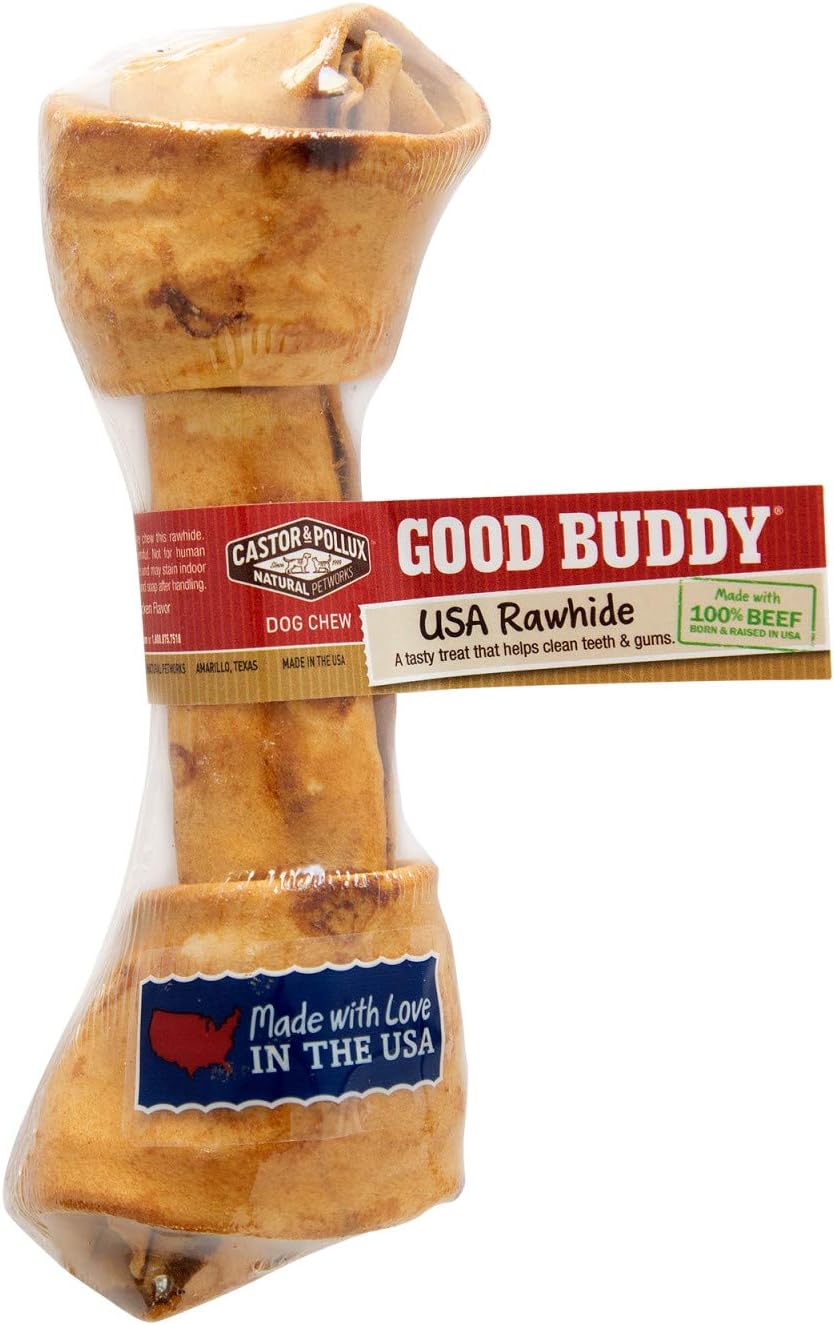 Castor & Pollux Good Buddy Dog Treat Rawhide Bone With