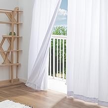 Teijin Lace Curtains 39.4×69.3 inches, Set of 2, White, Made in Japan, Strongest UV Cut 99%, Image Obscuration, Difficult to See from Outside at Night, Privacy, Heat Insulation, Energy Saving
