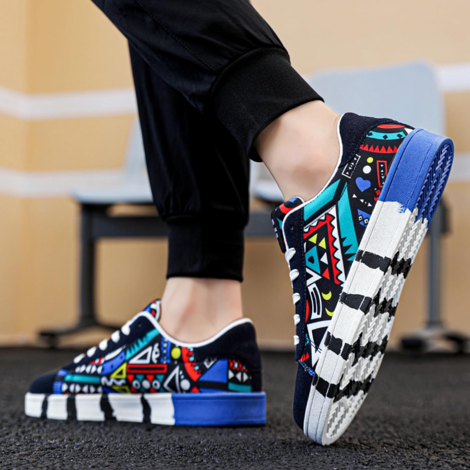 Mens Trendy Canvas Sports Shoes Laceup Style Low-top Suitable for Walking Sports Driving and Skateboarding - Image 6