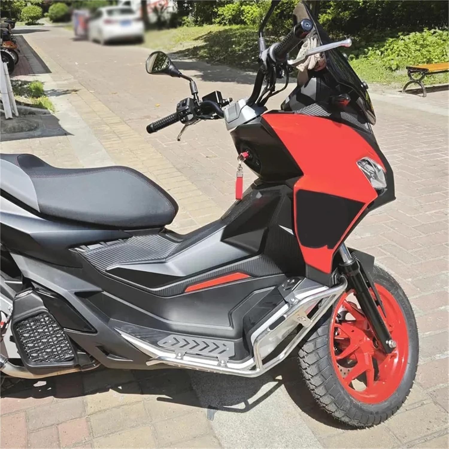 2024 Motorcycle Frame Crash Bar Falling Protector Fit For Aprilia SR-GT 200 2022-2023 Guard Bumper(Black)