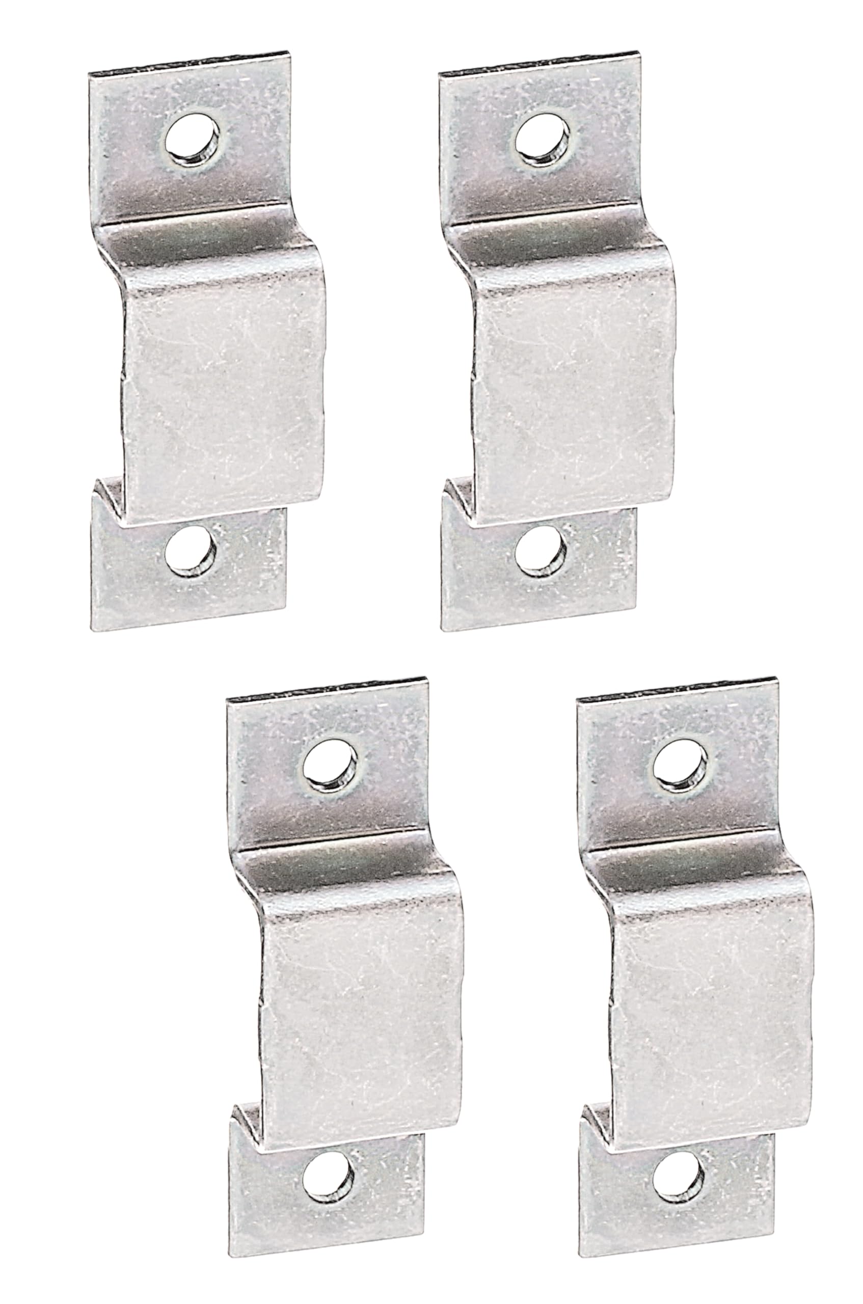 Gâche Alberts Zinguée 4 pièces - 15 x 7 mm - Finition Gris