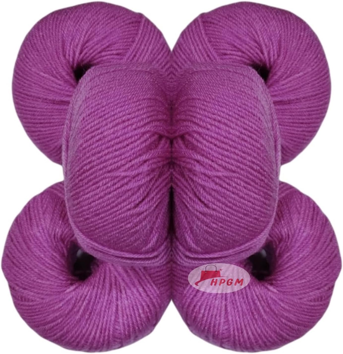 Baby Soft 100% Acrylic Wool (Light Purple) (6 PC) Wool Ball Hand Knitting Wool/Art Craft Soft Fingering Crochet Hook Yarn, Needle Knitting Yarn Thread Dyed (31020)