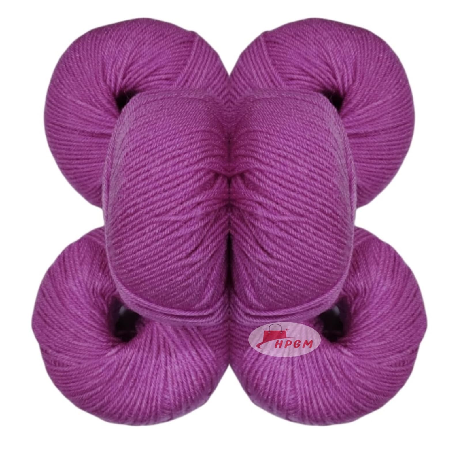 Baby Soft 100% Acrylic Wool (Light Purple) (6 PC) Wool Ball Hand Knitting Wool/Art Craft Soft Fingering Crochet Hook Yarn, Needle Knitting Yarn Thread Dyed (31020)