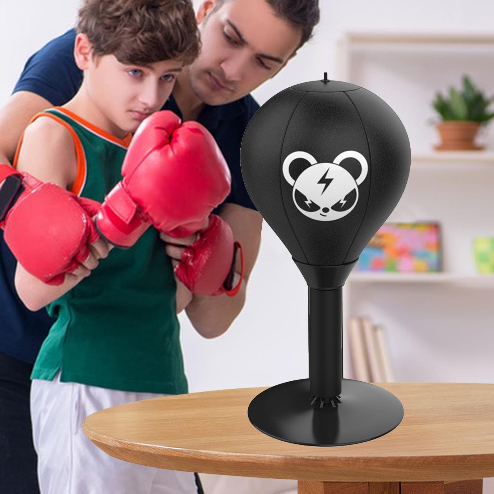 Desktop-Boxsack – Mini-Boxball zum Stressabbau für den Schreibtisch, Tisch-Boxball mit Saugnapf | Robuster Büro-Boxsack, Stressabbau-Boxball für Arbeitsplatz und Zuhause, Tisch-Boxball