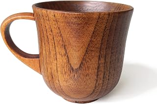 Handmade Wooden Coffee Mugs Elegant Camphorwood Cup Best Gift for Coffee Fanatic 10 fl oz