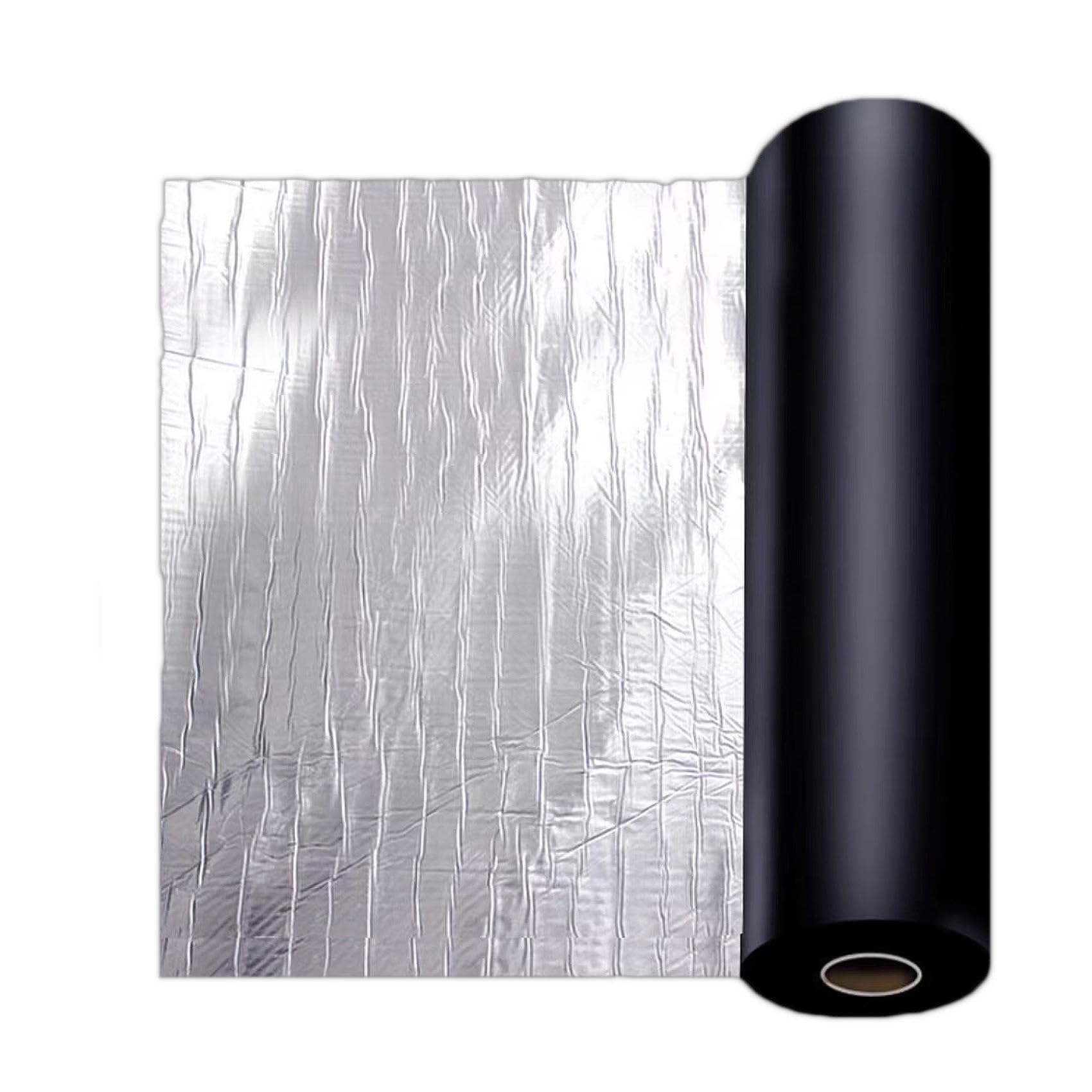 Asphalt Roofing Felt Adhesive for Sheds, Roof Felt Roll Repair Tape, Roofing Sheets Waterproof Aluminum Foil, Shed Membrane Thermal Insulation for Walls Roofs Floors Lofts Garden(20x157inch)