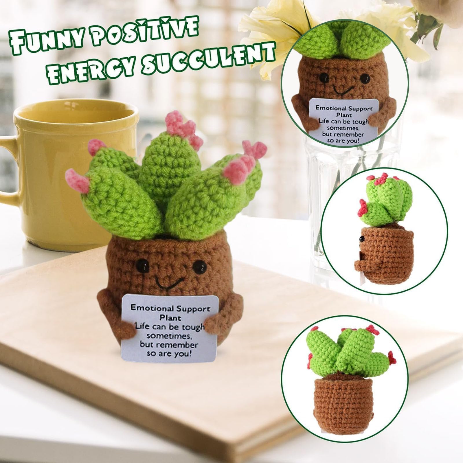 GZGRYTRC Emotional Support Plant, Exquisite Emotional Support Crochet - Image 3