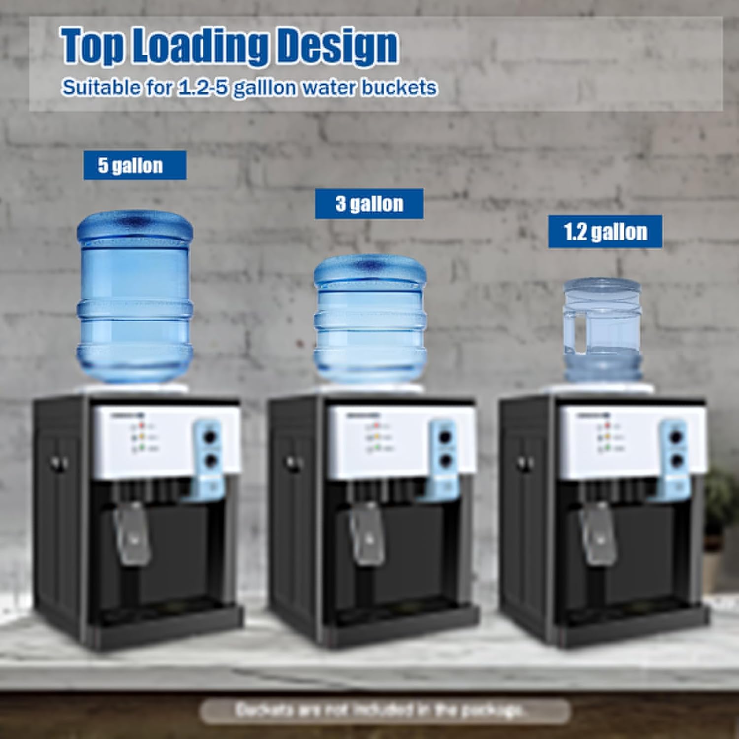 Hot and Cold Water Dispenser， 5 Gallon Top Load Top Load Hot and Cold Water Dispenser with Storage Cabinet with Child Safe Lock