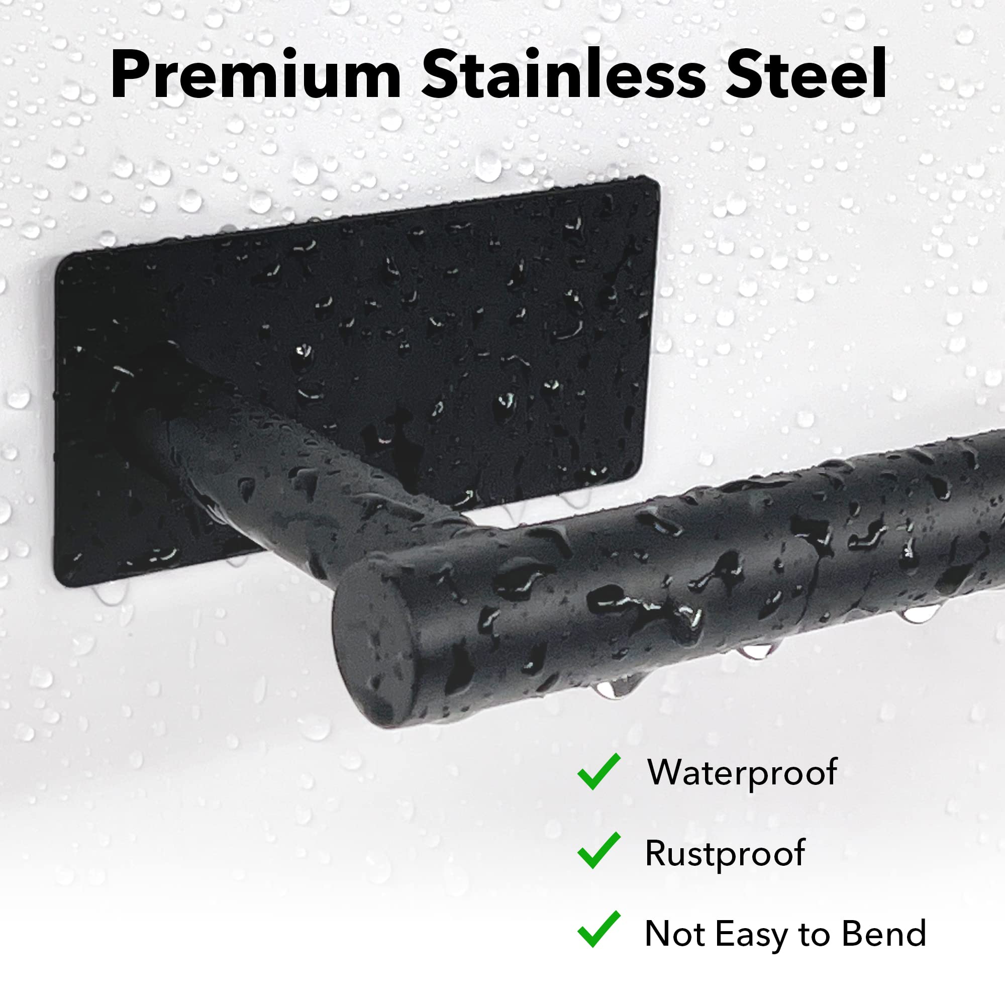 Susswiff SelfAdhesive Toilet Paper Holder Matte Black