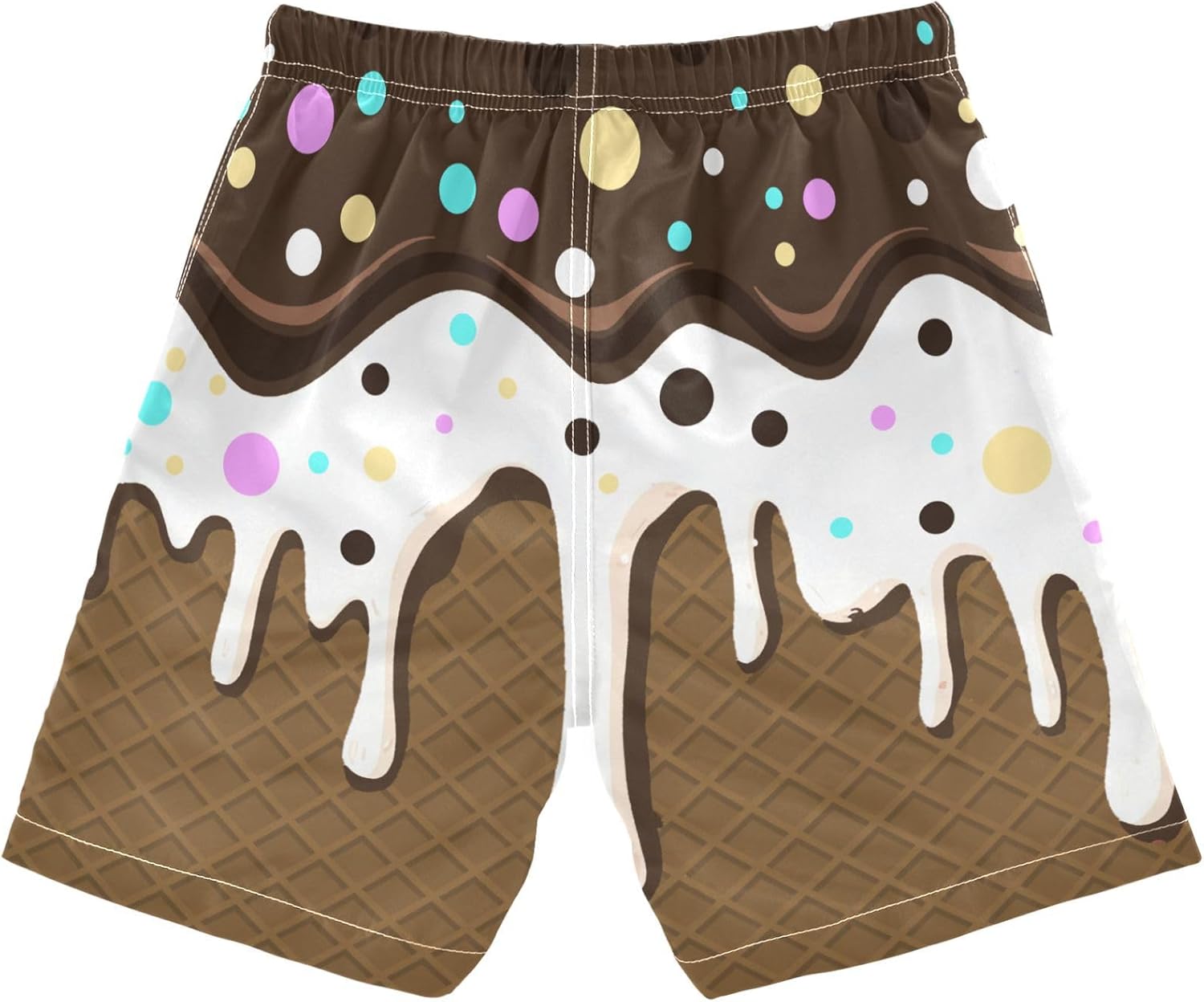 Kids Swim Trunks Adjustable Waist Board Beach Shorts Mesh Lining Swimsuits - Image 3