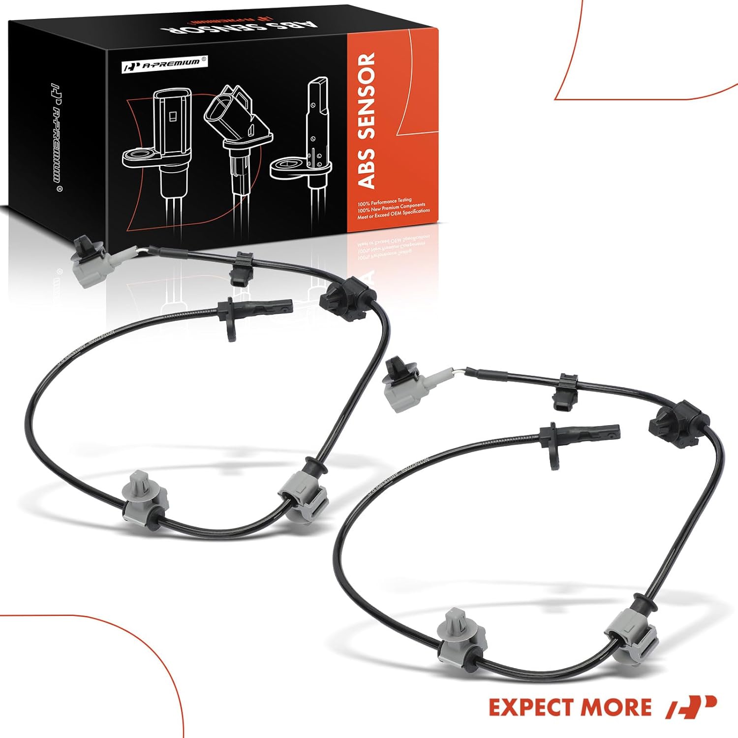 A-Premium ABS Wheel Speed Sensor Compatible with Subaru Models - Forester 2019-2022, Crosstrek 2018-2022 - Rear Driver and Passenger Side, 2-PC Set, Replace# 27540FL101, 27540FL100