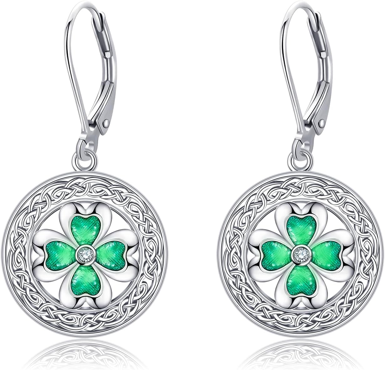 POPLYKE Christmas Earrings 925 Sterling Silver Christmas Tree Earrings French Clasp for Daughter Woman Gift