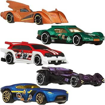 Hot Wheels DC Batman Silver Series Die-Cast Cars Collection, 5-Pack Bundle, Batmobile, Driftsta, Fast Felion, Flight '03, Ages 3+ HDG89-956N Mix 1 2025