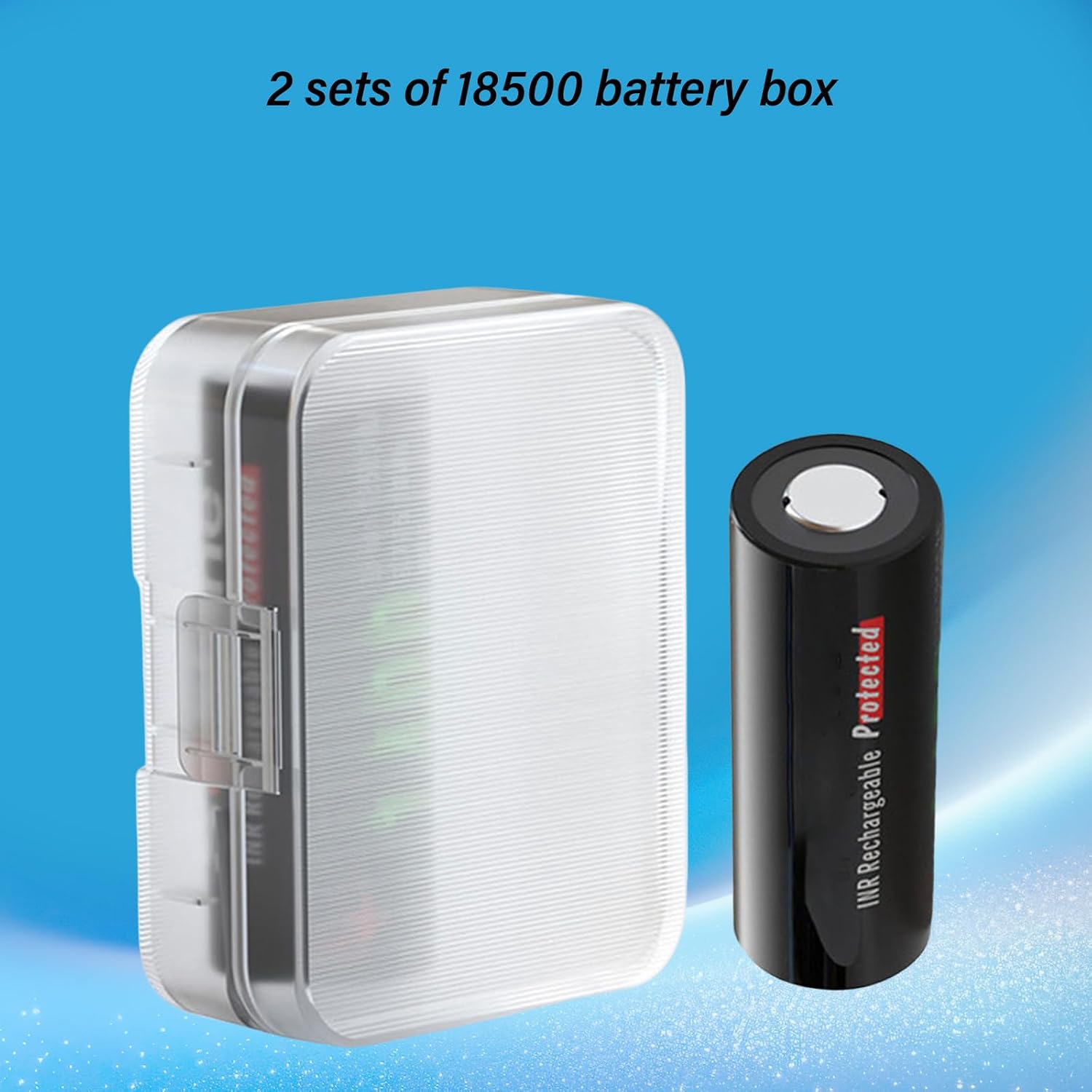Small 18500 Battery Case Organizers Shock Protective Case Secure Lock for Everyday Carry Transportation