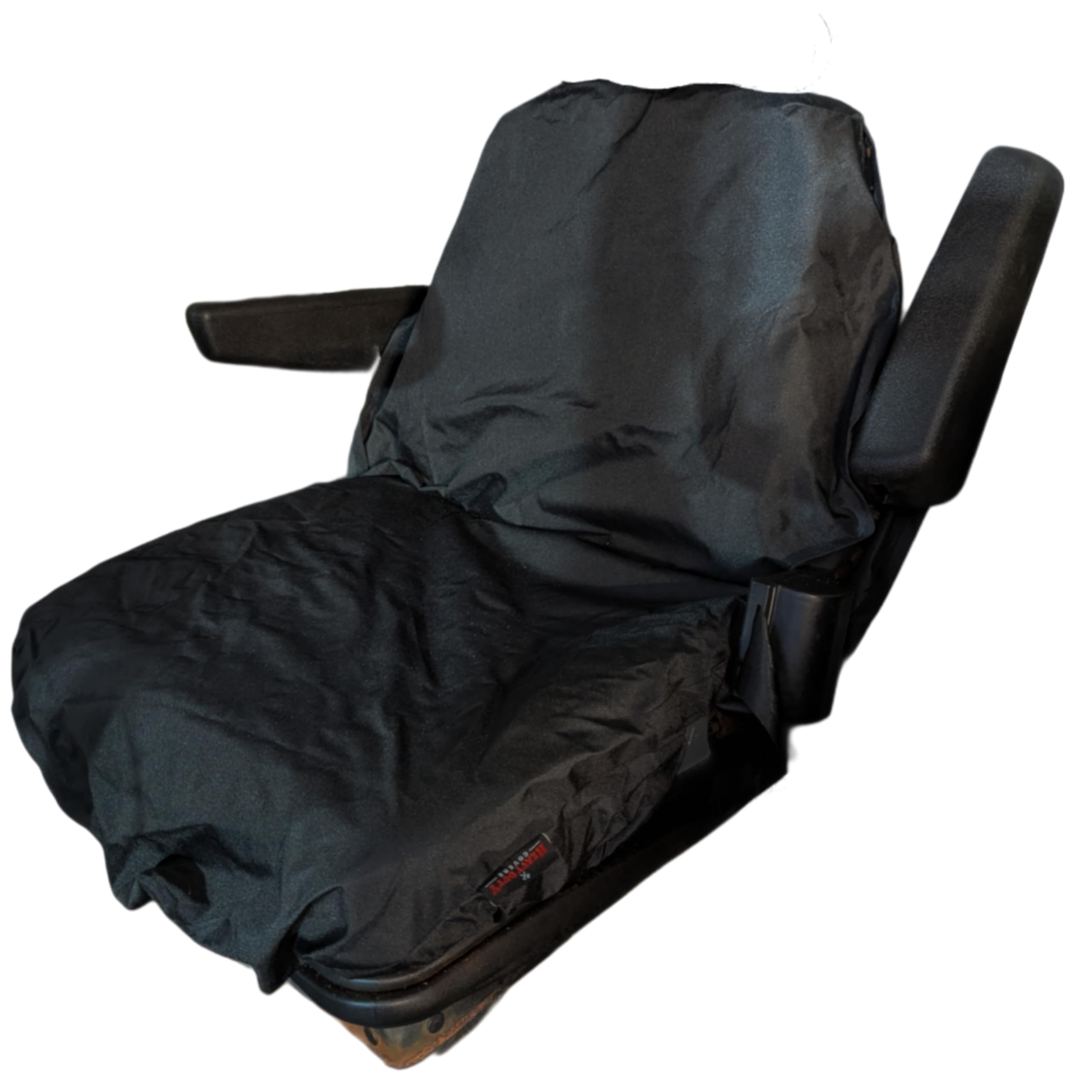 Funda de asiento de tractor mediana y grande, impermeable, resistente, se adapta a John Deere, New Holland, Case, Fendt, Massey Ferguson y más, color negro