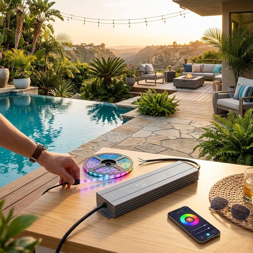 Fuente de alimentación de voltaje constante HRUW-250W-24V IP67 LED Driver 170-240VAC (50/60HZ) 10.4A para bombillas LED para exteriores