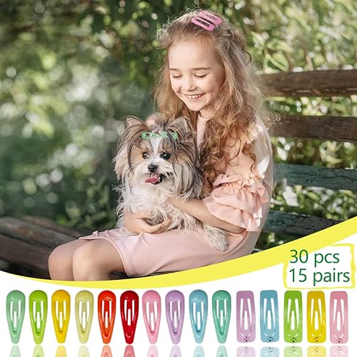 Miniatura 6 de BENSEAO Pinzas para el pelo de perro, horquilla para mascotas, accesorios para el pelo para perros, gatos, cachorros, niñas, 30 pinzas para el