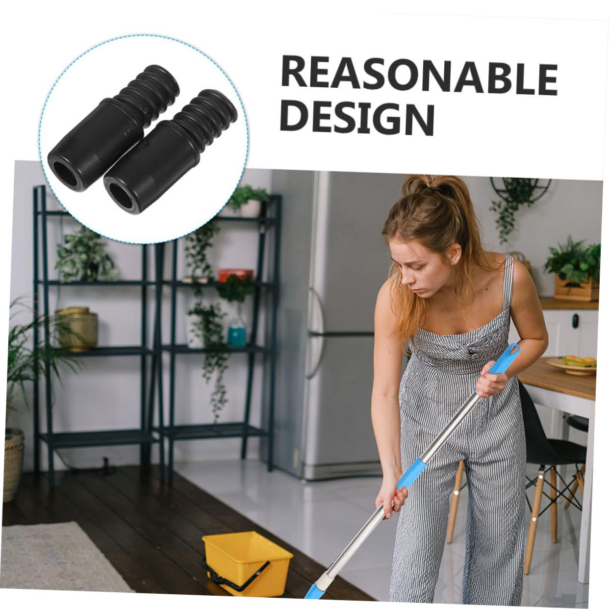 6 Piezas Conjunto Conectores de Roscada para Mangos de Fregona Adaptadores de Reparación para Poste Telescópico Compatible con Tubos de Accesorios Prácticos para Hogar y