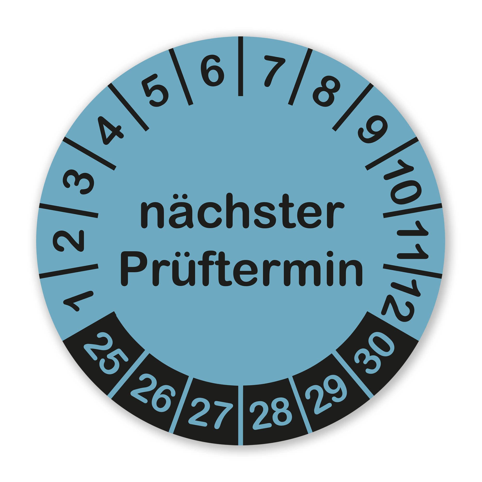 Prüfplaketten 2025-2030 - 150 Stück Blaue Aufkleber 30 Mm Selbstklebend