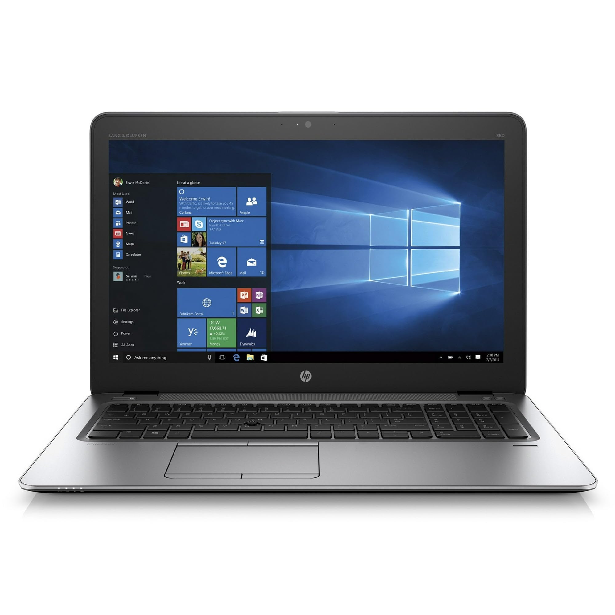 HP Elitebook 850 G3 Ordinateur Portable Professionnel, HD 15,6", Intel Core i5-6300U, 16 Go de RAM, 512 Go SSD, Clavier QWERTY, Windows 11 Pro (Reconditionné)