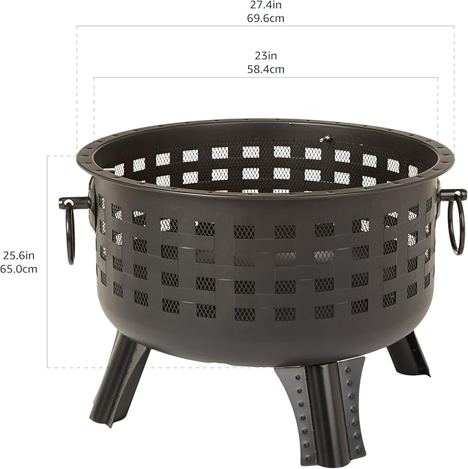 Amazon Basics Brasero Redondo de Acero 27 pulgadas miniatura 3