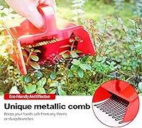 Vista 2 de Paquete de 1/2/4 Recogedor de Bayas, con Peine Metálico y Mango Ergonómico para Recoger Bayas con Mayor Facilidad