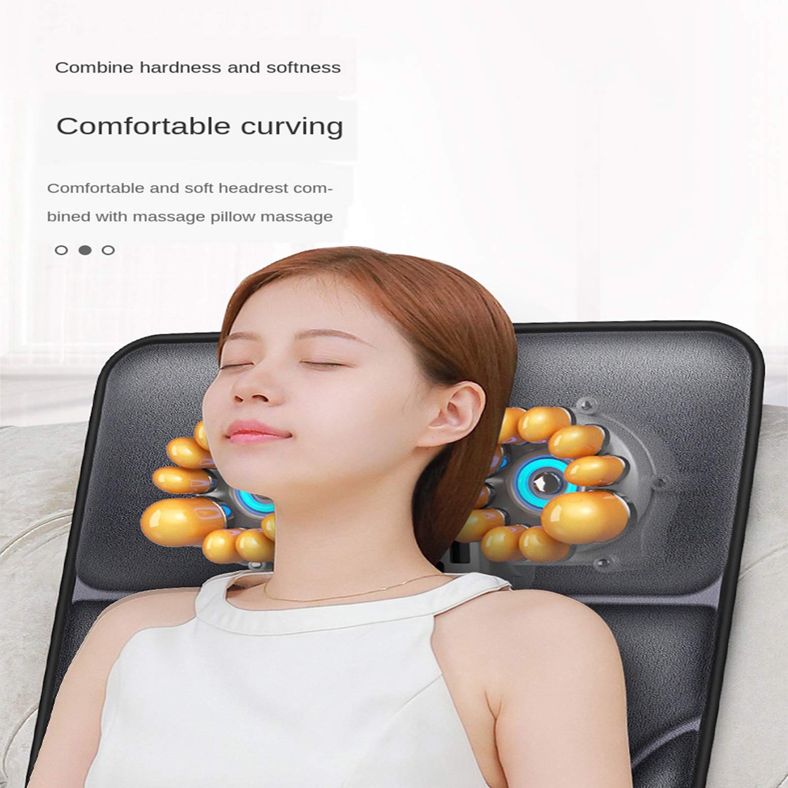 Genérico Esterilla de Masaje Corporal con Calor, Multifuncional, con vibración, para aliviar el Dolor de Espalda, lumbares, piernas, Cuello y Hombros.