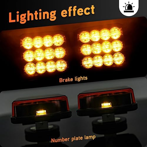 Miniatura 2 de 2 luces estroboscópicas magnéticas, luces de seguridad intermitentes magnéticas de 1224 V, luces de remolque inalámbricas, luces LED intermitentes